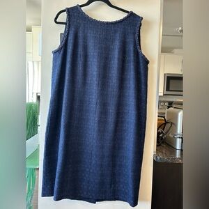 CHANEL Navy Blue Midi Dress